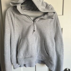 Lululemon Grey Scuba Oversized Half Zip Hoodie